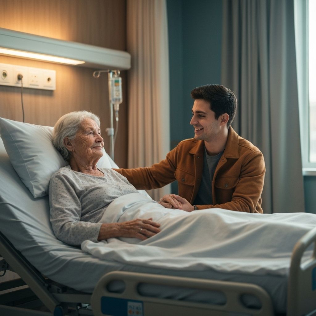 Família cuidando de pessoa querida